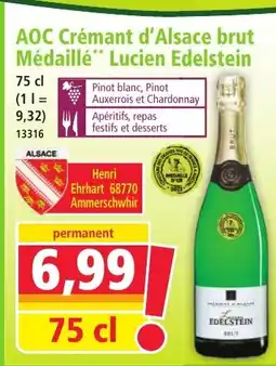 Norma AOC Crémant d'Alsace brut Médaillé Lucien Edelstein offre