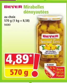 Norma BEYER Mirabelles dénoyautées offre