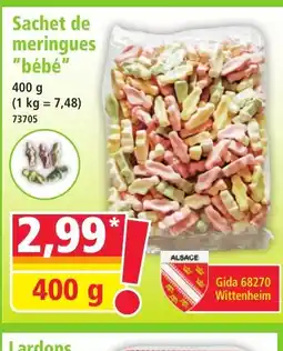 Norma Sachet de meringues bébé offre
