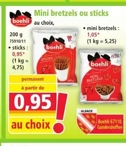 Norma BOEHLI Mini bretzels ou sticks offre