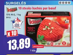 Norma IDÉGEL 10 steaks hachés pur bœuf offre