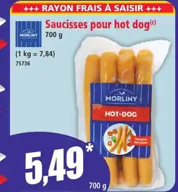 Norma MORLINY Saucisses pour hot dog offre