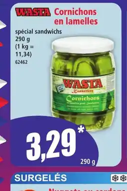 Norma WASTA Cornichons en lamelles offre