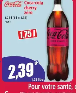 Norma COCA-COLA cherry zéro offre