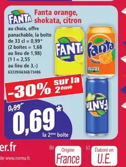 Norma FANTA orange shokata, citron offre