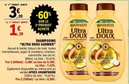 E.Leclerc SHAMPOOING “ULTRA DOUX GARNIER” offre