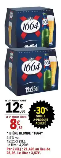 E.Leclerc Bière Blonde 1664 offre