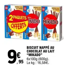 E.Leclerc Biscuit nappé au chocolat au lait 'Mikado' offre