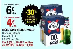 E.Leclerc BIÈRE SANS ALCOOL 1664 offre