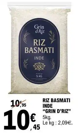 E.Leclerc RIZ BASMATI INDE “GRIN D’RIZ” offre