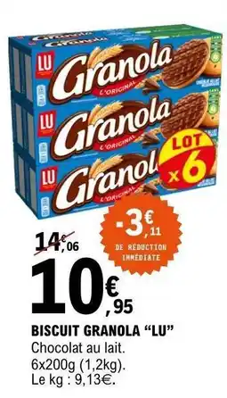 E.Leclerc Biscuit Granola LU offre