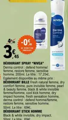 E.Leclerc DÉODORANT SPRAY “NIVEA” offre