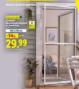 Lidl LIVARNO Moustiquaire de porte en aluminium offre