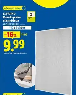 Lidl LIVARNO Moustiquaire magnétique offre
