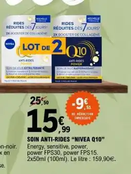 E.Leclerc SOIN ANTI-RIDES “NIVEA Q10” offre