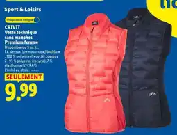 Lidl CRIVIT Veste technique sans manches Premium femme offre