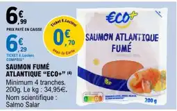 E.Leclerc SAUMON FUMÉ ATLANTIQUE ECO+ offre