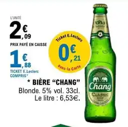 E.Leclerc BIÈRE “CHANG” offre