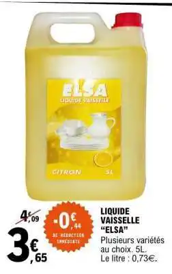E.Leclerc LIQUIDE VAISSELLE “ELSA” offre