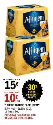 E.Leclerc Bière Blonde Affligem offre