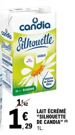 E.Leclerc Lait Écrémé 'Silhouette de Candia' offre