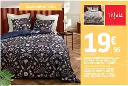 E.Leclerc PARURE HOUSSE DE COUETTE GAZE DE COTON 140X200 CM + 1 TAIE OREILLER 63X63 CM offre