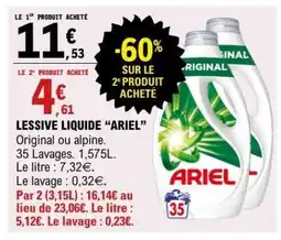 E.Leclerc LESSIVE LIQUIDE ARIEL offre