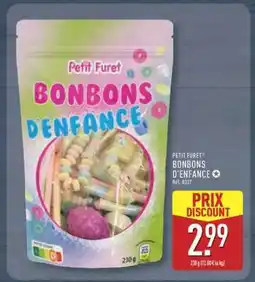 ALDI PETIT FURET BONBONS D'ENFANCE offre
