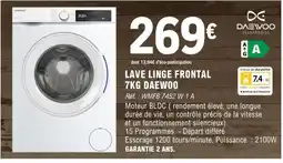E.Leclerc LAVE LINGE FRONTAL 7KG DAEWOO offre