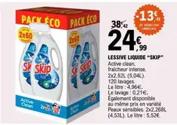 E.Leclerc LESSIVE LIQUIDE SKIP offre