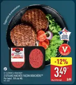 ALDI 2 STEAKS HACHÉS FAÇON BOUCHÈRE offre