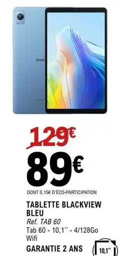 E.Leclerc TABLETTE BLACKVIEW BLEU offre