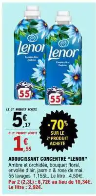 E.Leclerc Adoucissant concentré LENOR offre