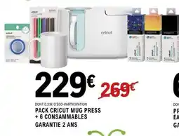E.Leclerc PACK CRICUT MUG PRESS + 6 CONSOMMABLES offre