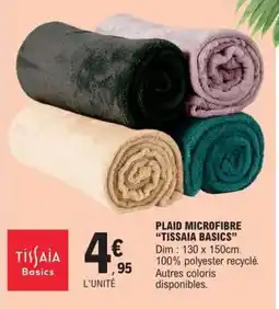 E.Leclerc PLAID MICROFIBRE TISSAIA BASICS offre