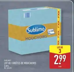 ALDI Sublimo Lot de 3 Boîtes de Mouchoirs offre