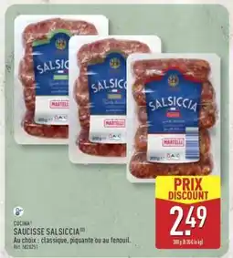 ALDI CUCINA SAUCISSE SALSICCIA offre