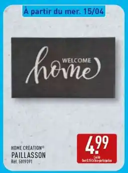 ALDI HOME CREATION PAILLASSON offre