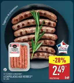 ALDI 6 Chipolatas aux Herbes offre