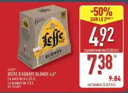 ALDI Leffe Biere d'Abbaye Blonde 6,6° offre