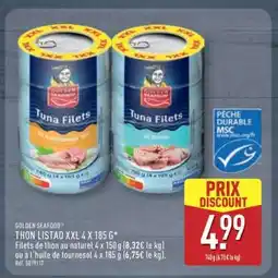 ALDI GOLDEN SEAFOOD THON LISTAO XXL 4 X 185 G offre