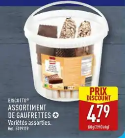 ALDI BISCOTTO ASSORTIMENT DE GAUFRETTES offre