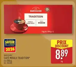 ALDI BARISSIMO CAFÉ MOULU TRADITION offre