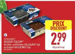ALDI CUCINA NOBILE DESSERT ITALIEN offre
