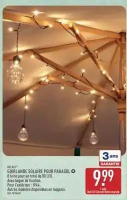 ALDI BELAVI GUIRLANDE SOLAIRE POUR PARASOL offre