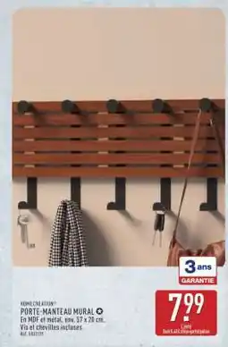 ALDI HOME CREATION PORTE-MANTEAU MURAL offre