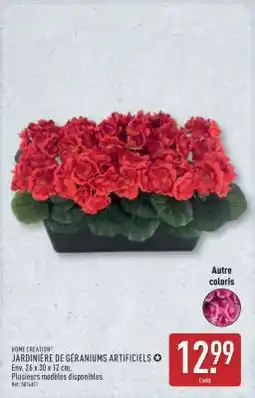 ALDI JARDINIÈRE DE GÉRANIUMS ARTIFICIELS offre