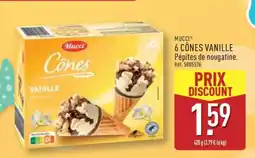 ALDI MUCCI 6 CÔNES VANILLE offre