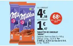 E.Leclerc Tablettes de chocolat 'Milka' offre