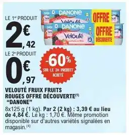 E.Leclerc Velouté Fruix Fruits Rouges Offre Découverte offre
